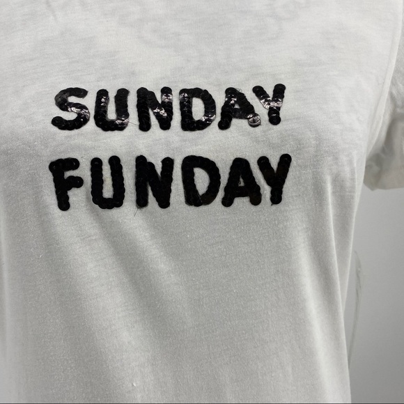 Bow & Drape Sunday Funday Sequined Graphic T-Shirt - Picture 5 of 12